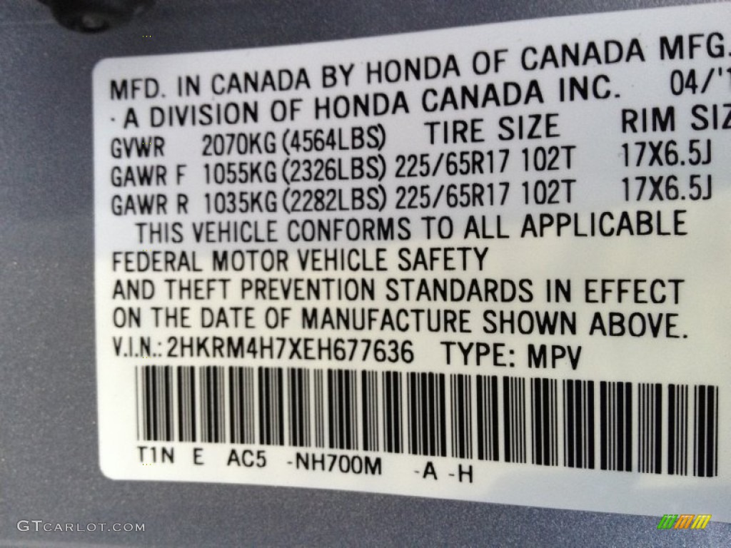 2014 CR-V EX-L AWD - Alabaster Silver Metallic / Black photo #4