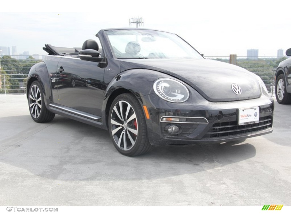 2014 Beetle R-Line Convertible - Deep Black Pearl Metallic / Titan Black photo #1