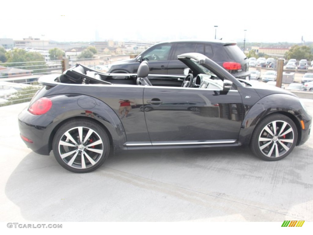 2014 Beetle R-Line Convertible - Deep Black Pearl Metallic / Titan Black photo #18