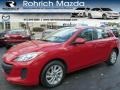 2013 Velocity Red Mica Mazda MAZDA3 i Touring 5 Door  photo #1