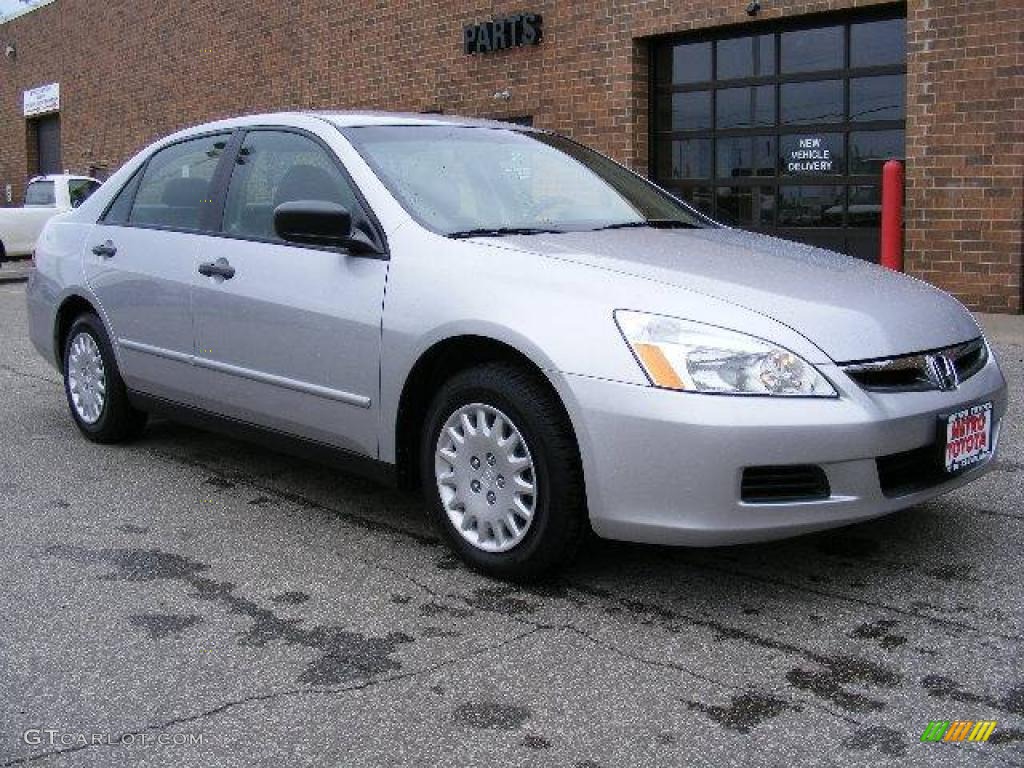 2007 Accord Value Package Sedan - Alabaster Silver Metallic / Black photo #1