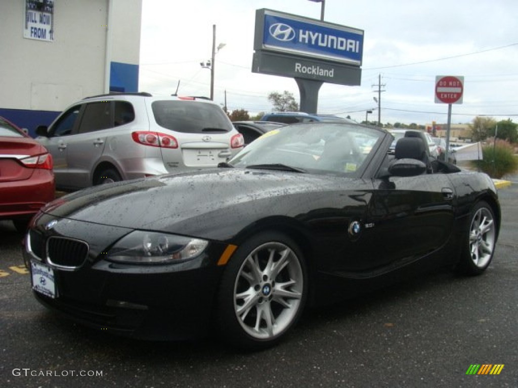 2008 Z4 3.0i Roadster - Black Sapphire Metallic / Black photo #1
