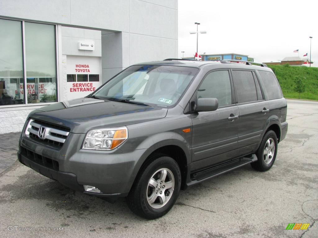 2007 Pilot EX-L 4WD - Nimbus Gray Metallic / Gray photo #2