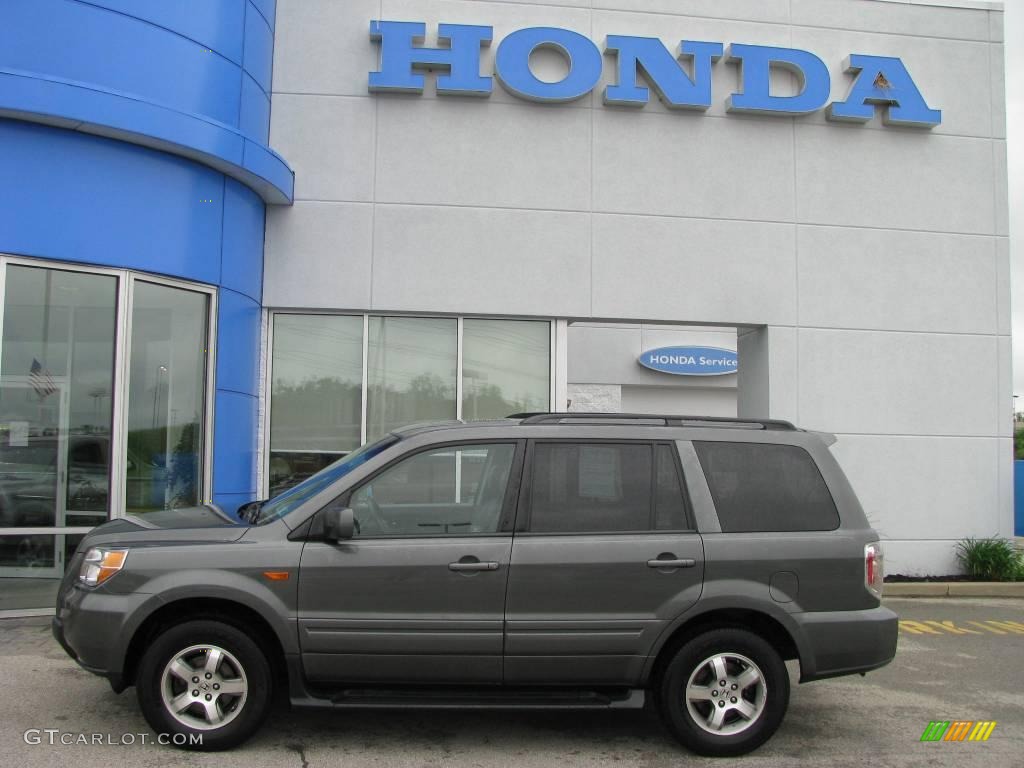 2007 Pilot EX-L 4WD - Nimbus Gray Metallic / Gray photo #3