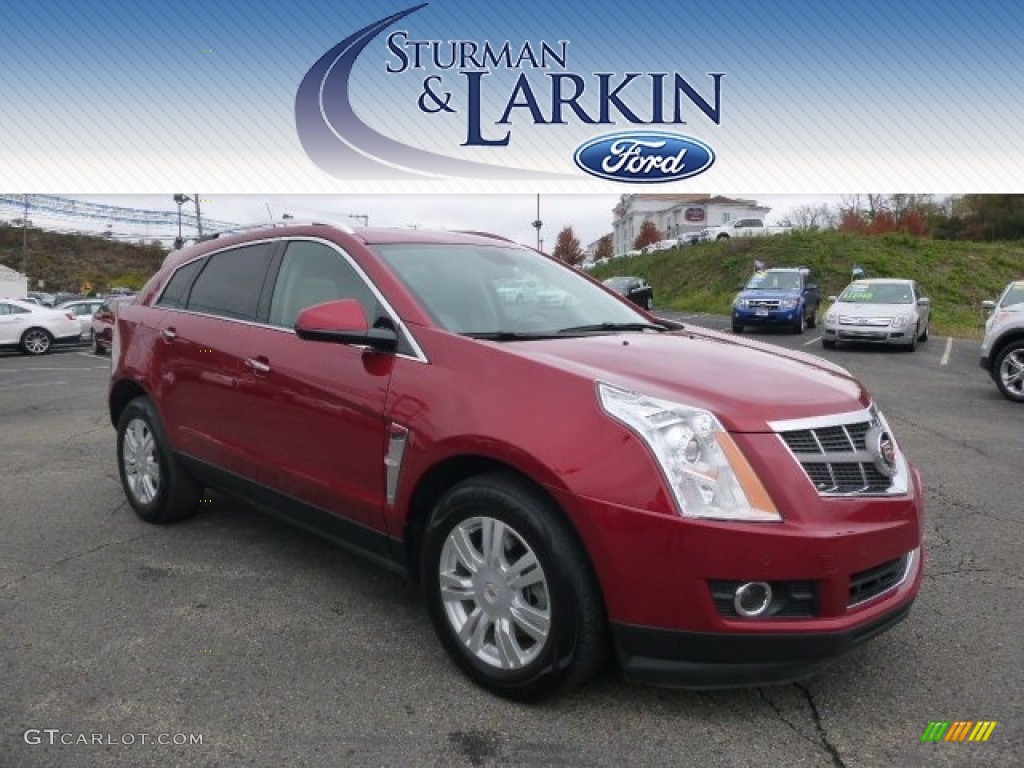 2011 SRX 4 V6 AWD - Crystal Red Tintcoat / Shale/Brownstone photo #1