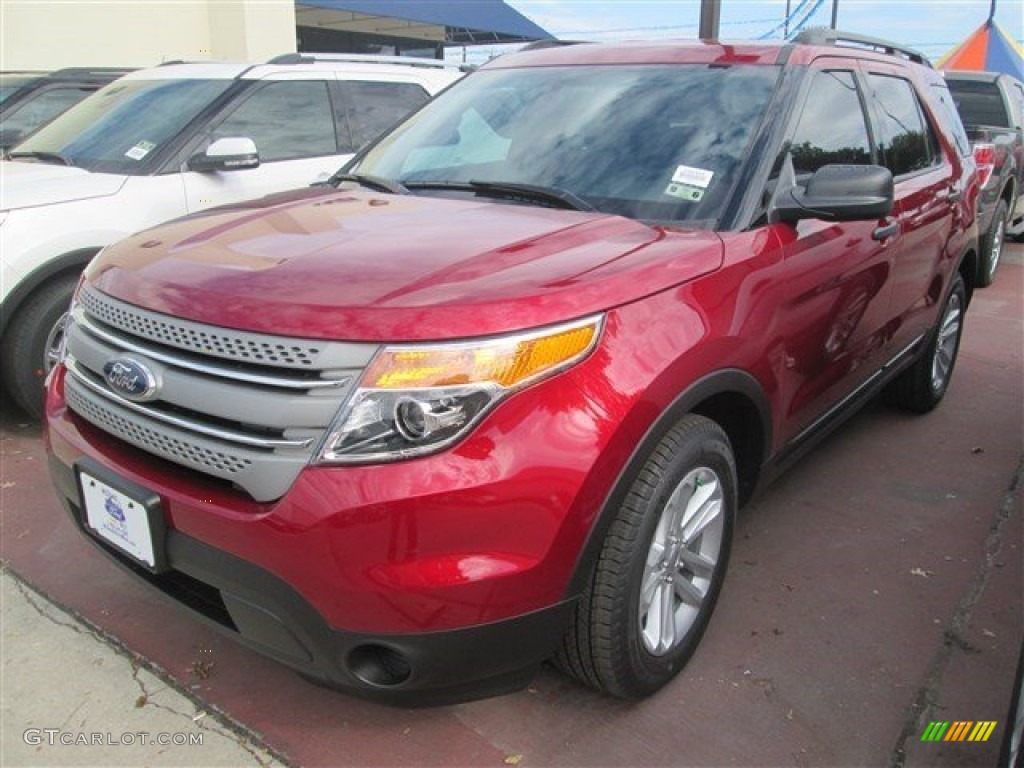2015 Explorer FWD - Ruby Red / Medium Light Stone photo #1