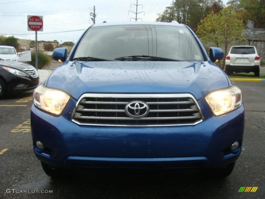 2008 Highlander Limited 4WD - Blue Streak Metallic / Ash Gray photo #2