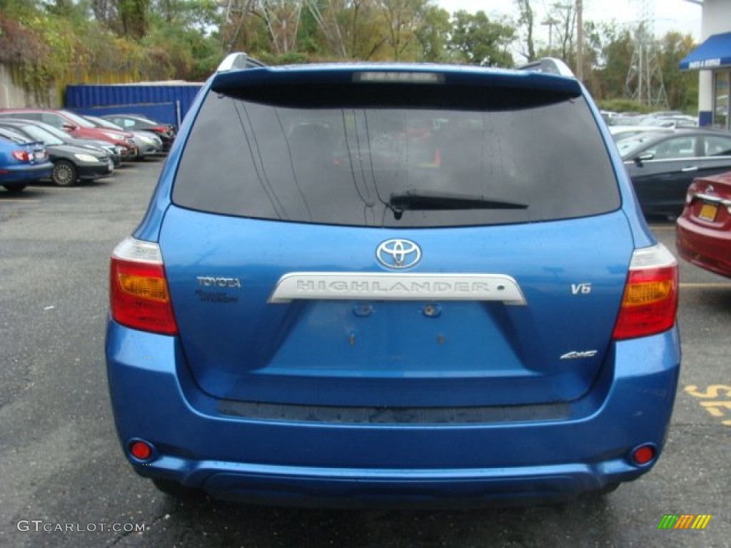 2008 Highlander Limited 4WD - Blue Streak Metallic / Ash Gray photo #5