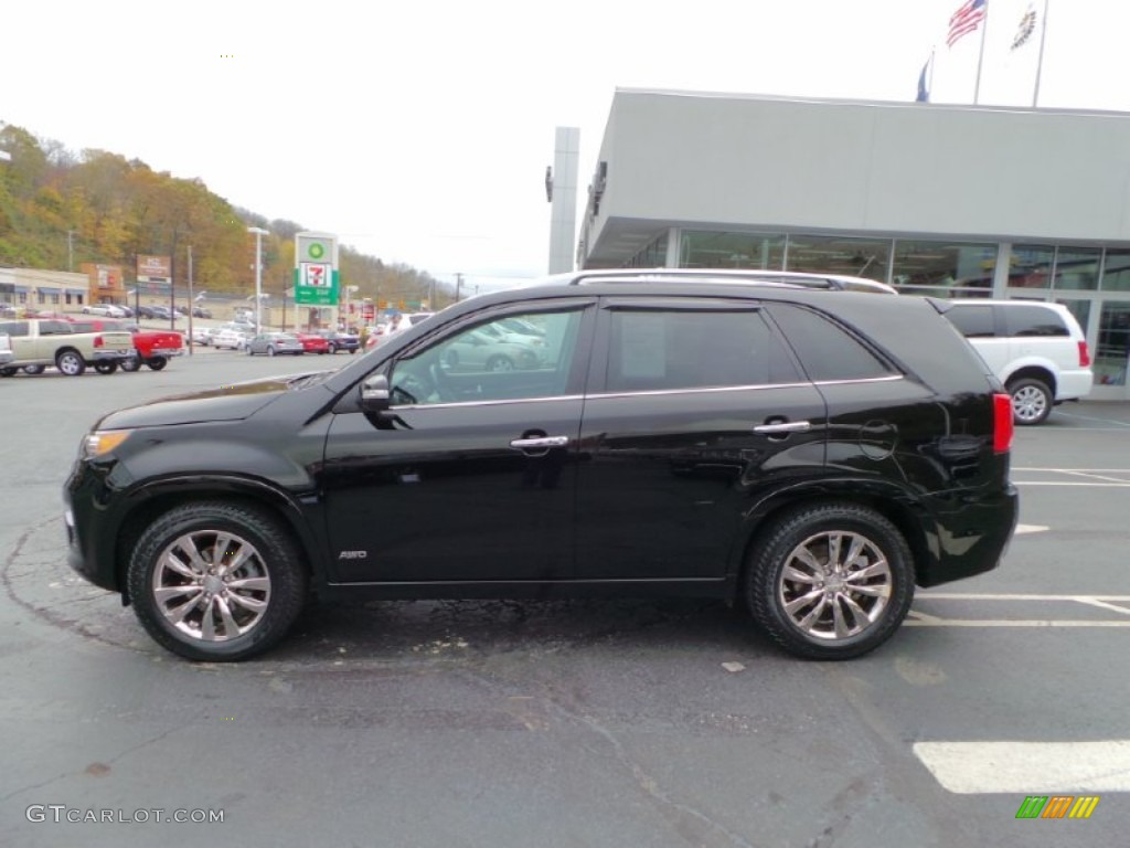 2011 Sorento SX V6 AWD - Ebony Black / Black photo #2