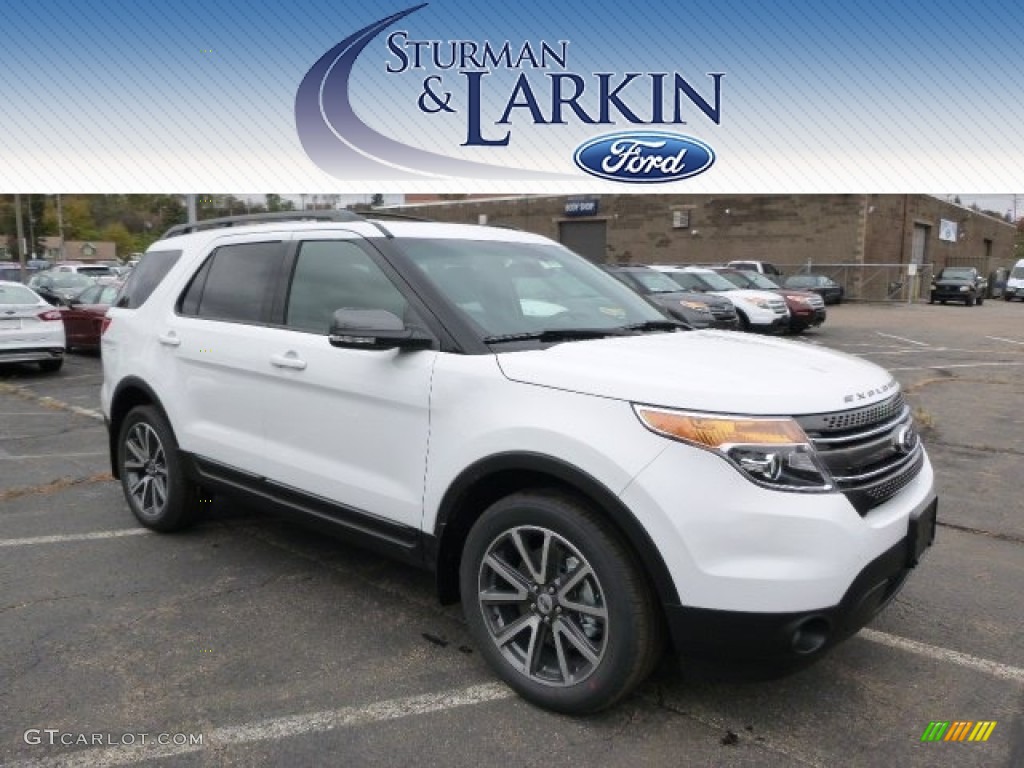 2015 Explorer XLT 4WD - Oxford White / Charcoal Black photo #1