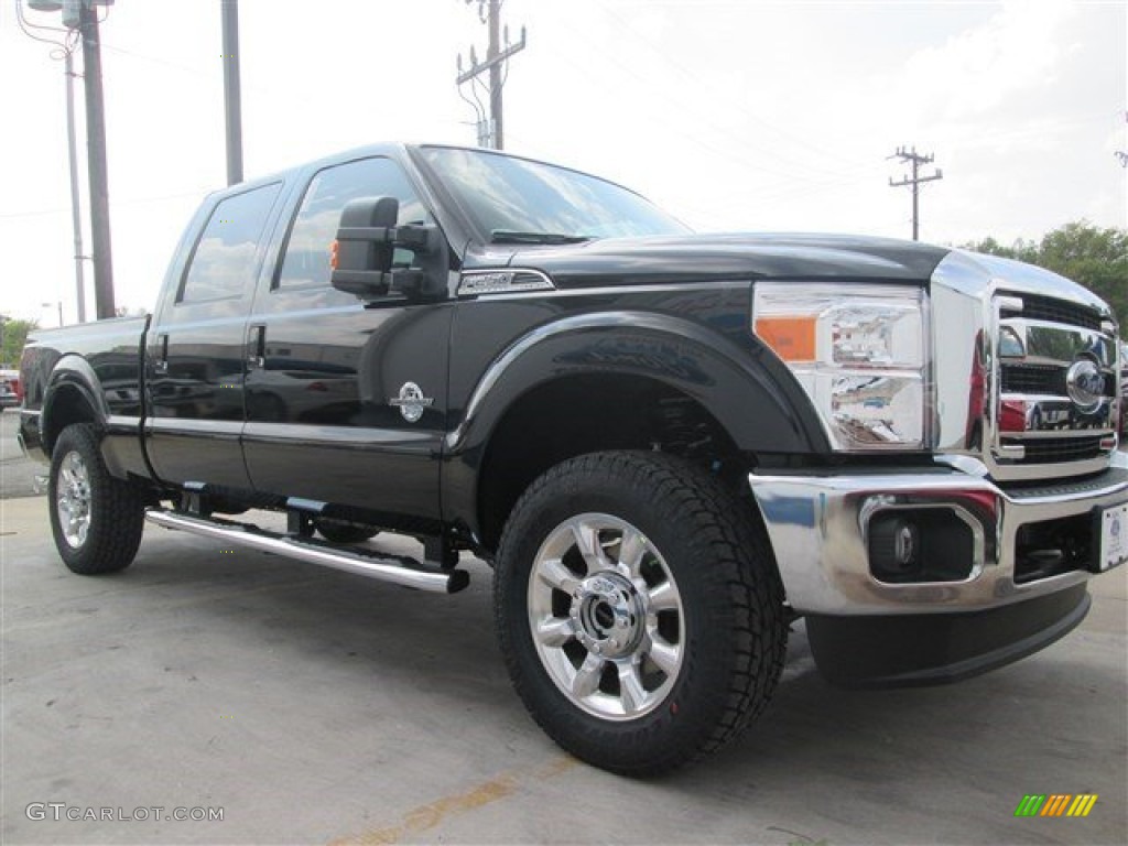 2015 F250 Super Duty Lariat Crew Cab 4x4 - Tuxedo Black / Black photo #11