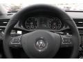 Titan Black 2015 Volkswagen Passat TDI SEL Premium Sedan Steering Wheel
