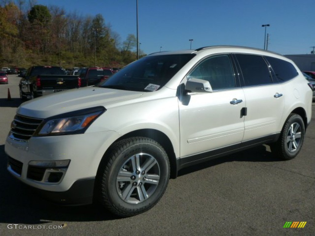 2015 Traverse LT AWD - White Diamond Tricoat / Ebony photo #1