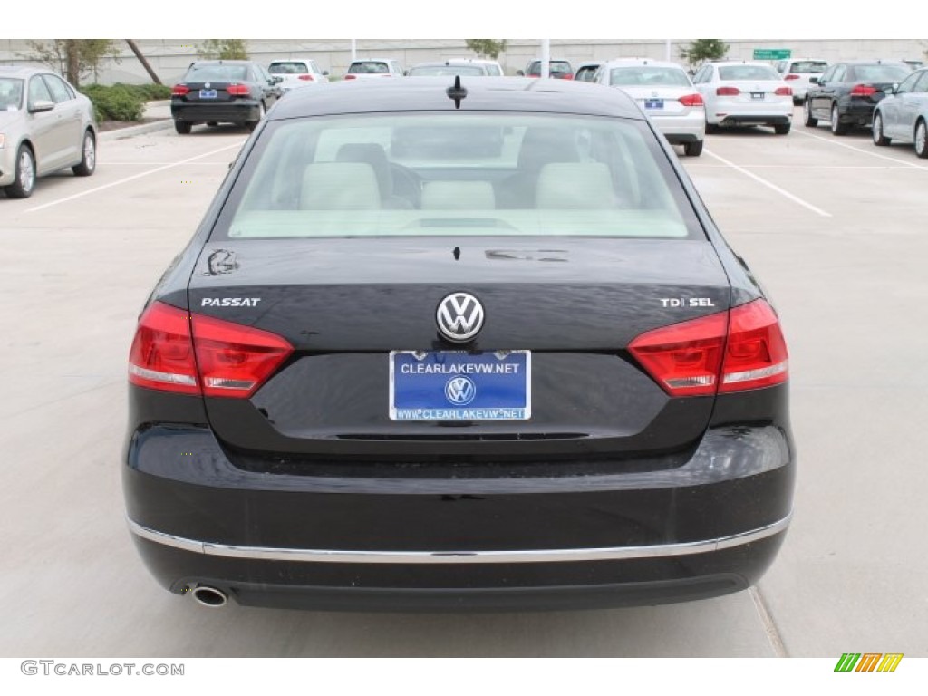 2015 Passat TDI SEL Premium Sedan - Black / Cornsilk Beige photo #7