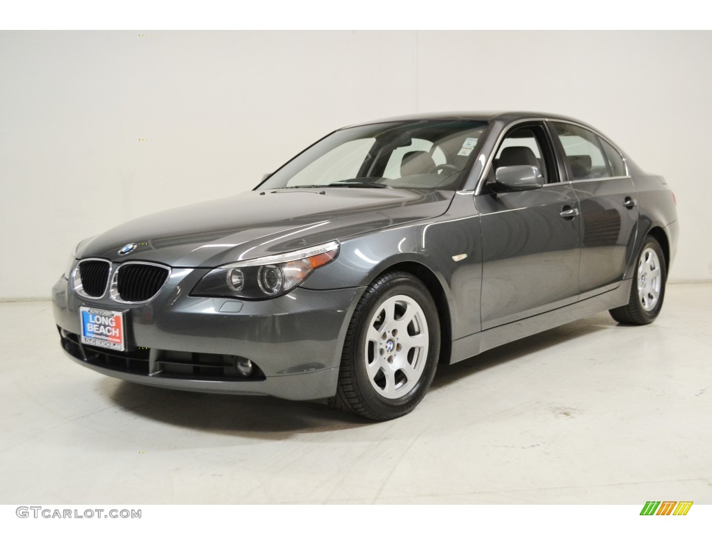 2004 5 Series 525i Sedan - Titanium Grey Metallic / Grey photo #10