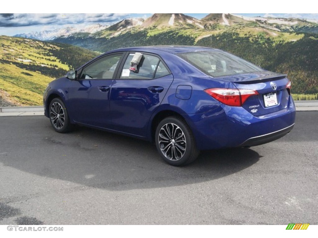 2015 Corolla S Plus - Blue Crush Metallic / S Black photo #3