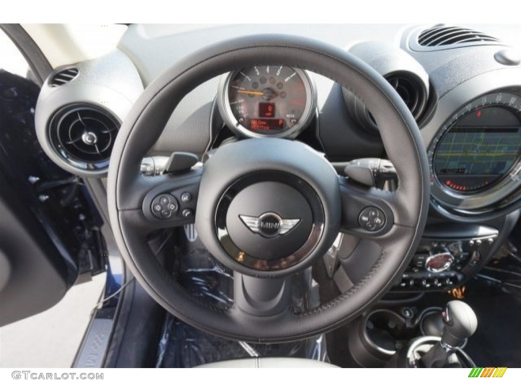 2015 Mini Countryman Cooper S Carbon Black Steering Wheel Photo #98496388
