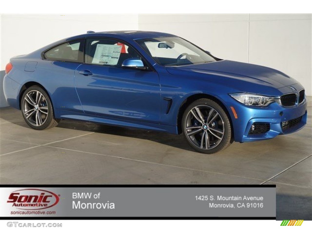 2015 4 Series 435i Coupe - Estoril Blue Metallic / Black photo #1