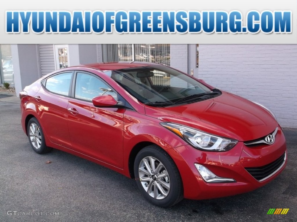 2015 Elantra SE Sedan - Geranium Red / Beige photo #1