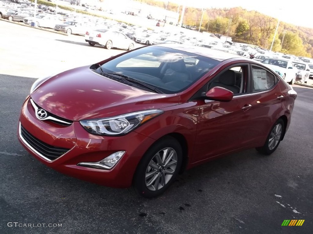 2015 Elantra SE Sedan - Geranium Red / Gray photo #5