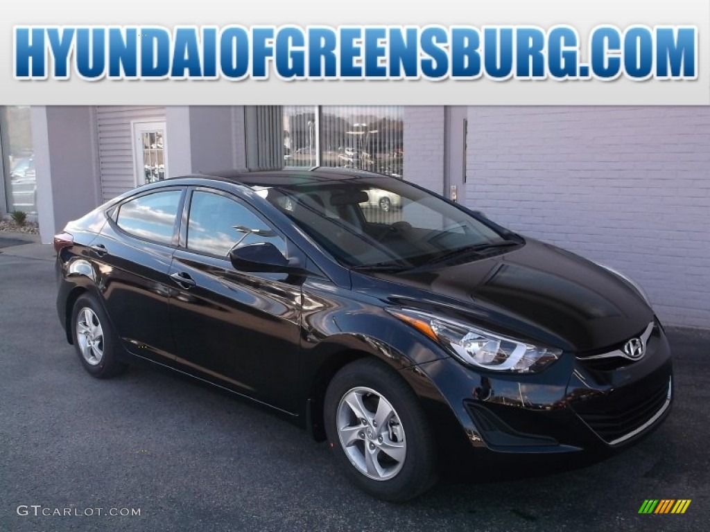 2015 Elantra SE Sedan - Black Diamond / Gray photo #1
