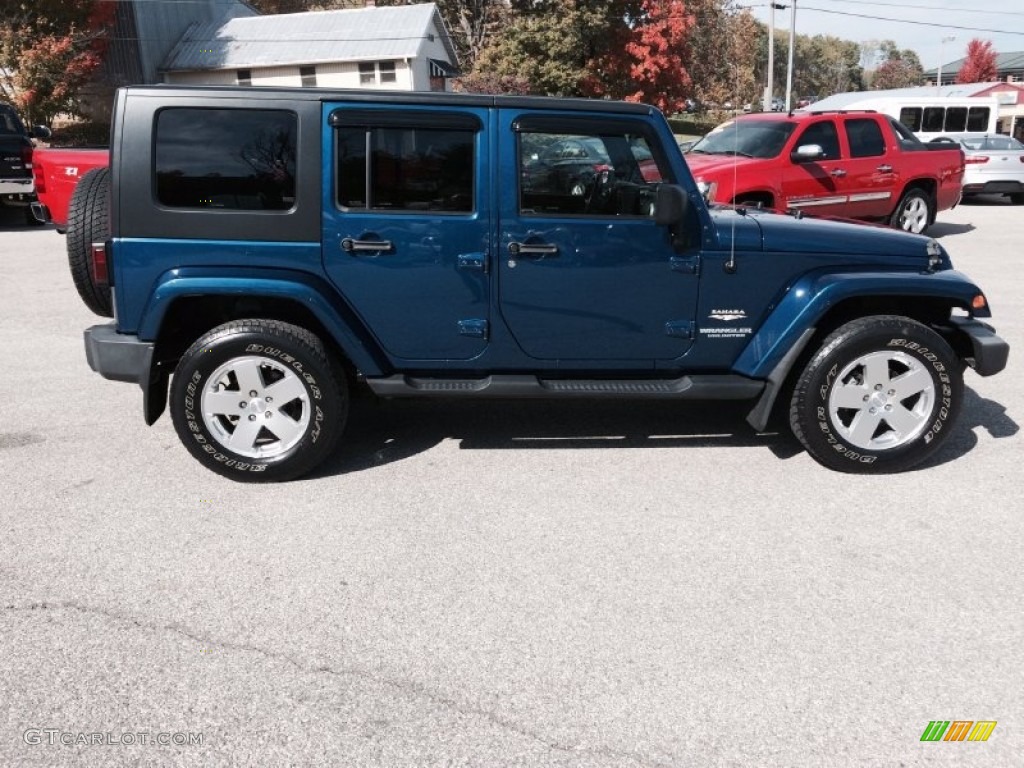 2010 Wrangler Unlimited Sahara 4x4 - Deep Water Blue Pearl / Dark Slate Gray/Medium Slate Gray photo #15