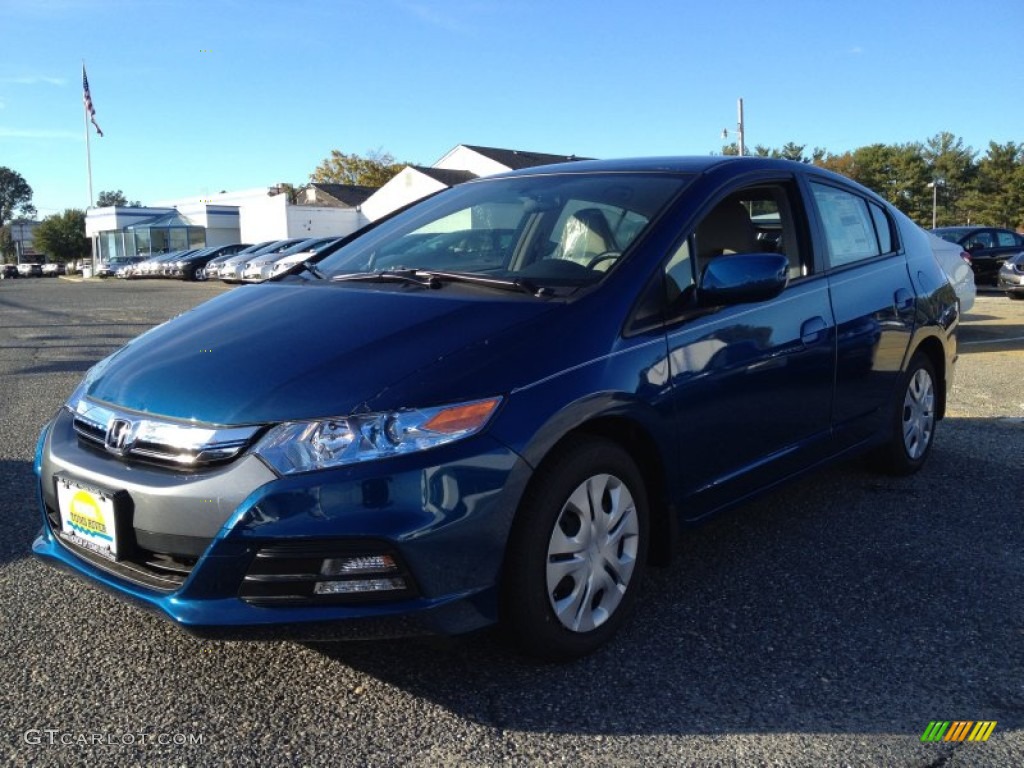2014 Insight LX Hybrid - Mediterranean Blue Pearl / Gray photo #1