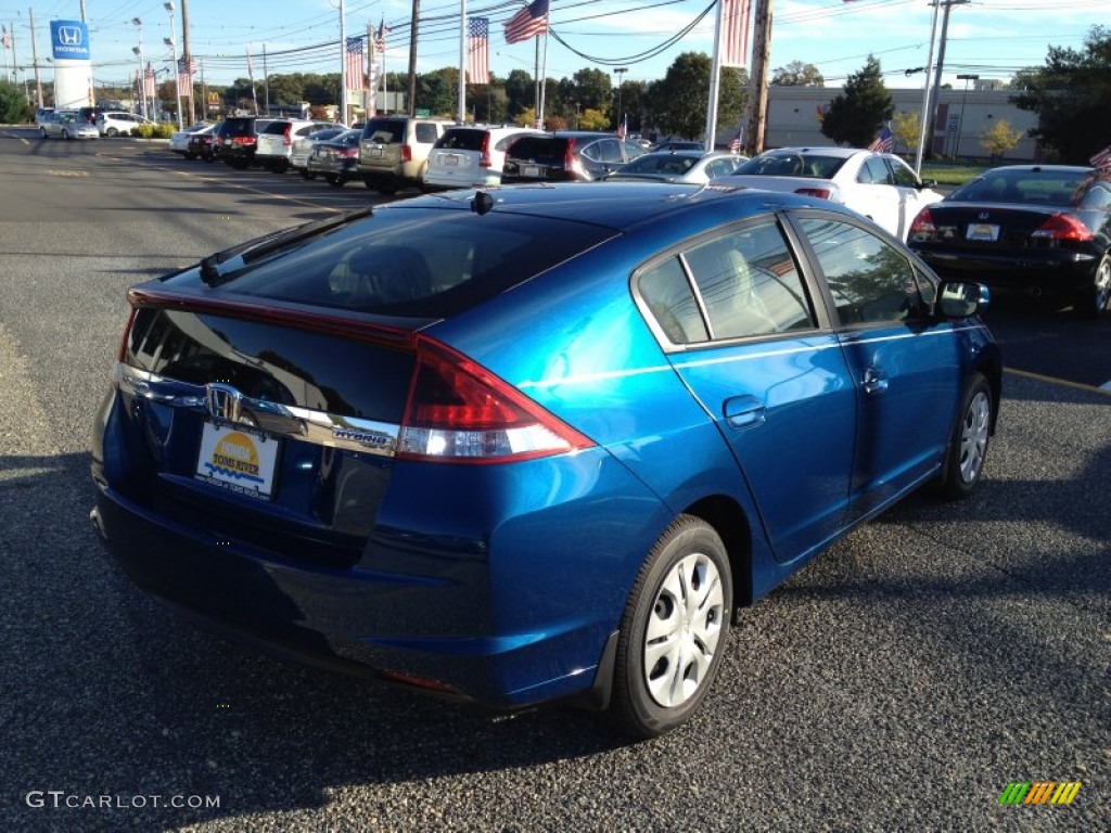 2014 Insight LX Hybrid - Mediterranean Blue Pearl / Gray photo #2