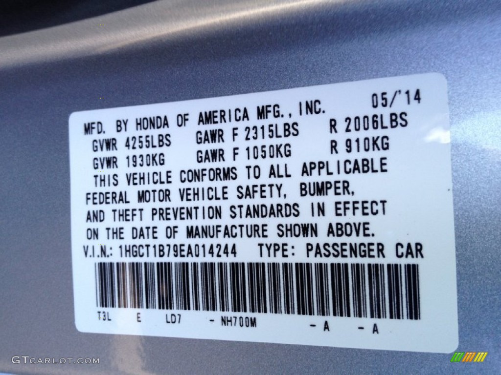 2014 Accord EX Coupe - Alabaster Silver Metallic / Black photo #4