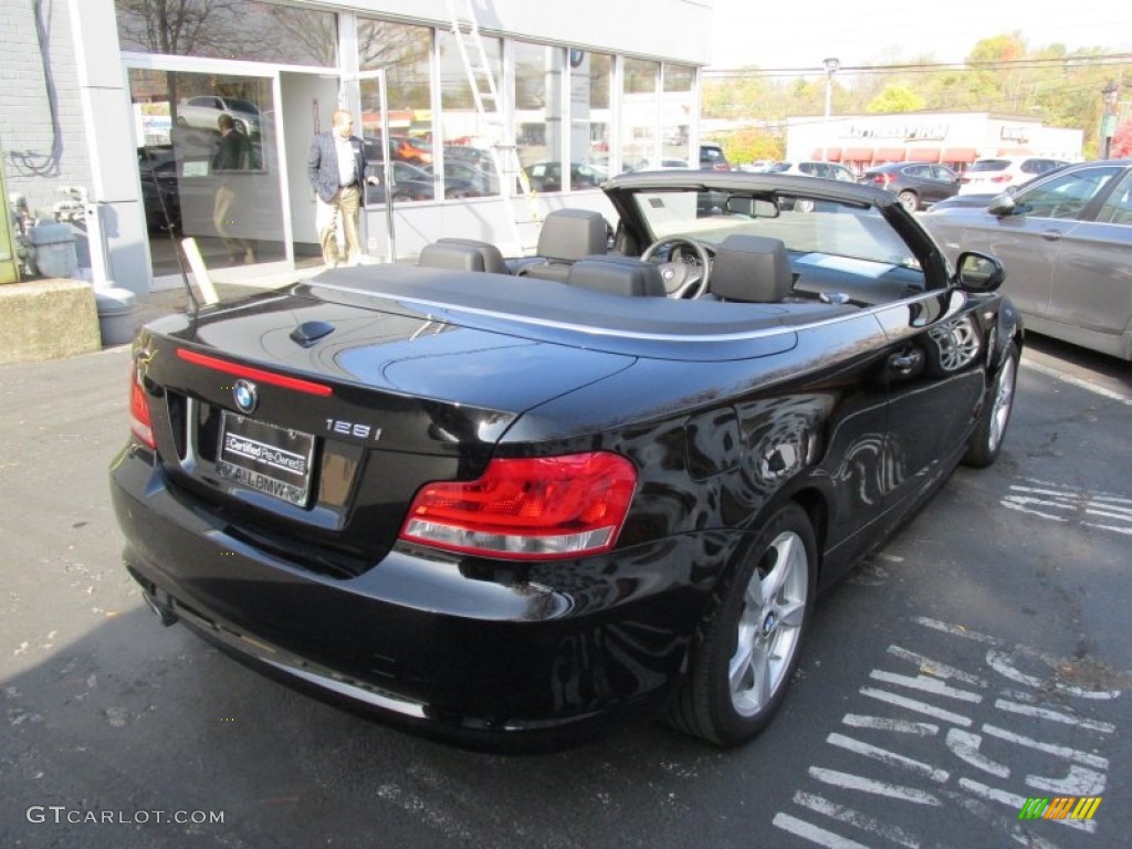 2012 1 Series 128i Convertible - Jet Black / Black photo #6