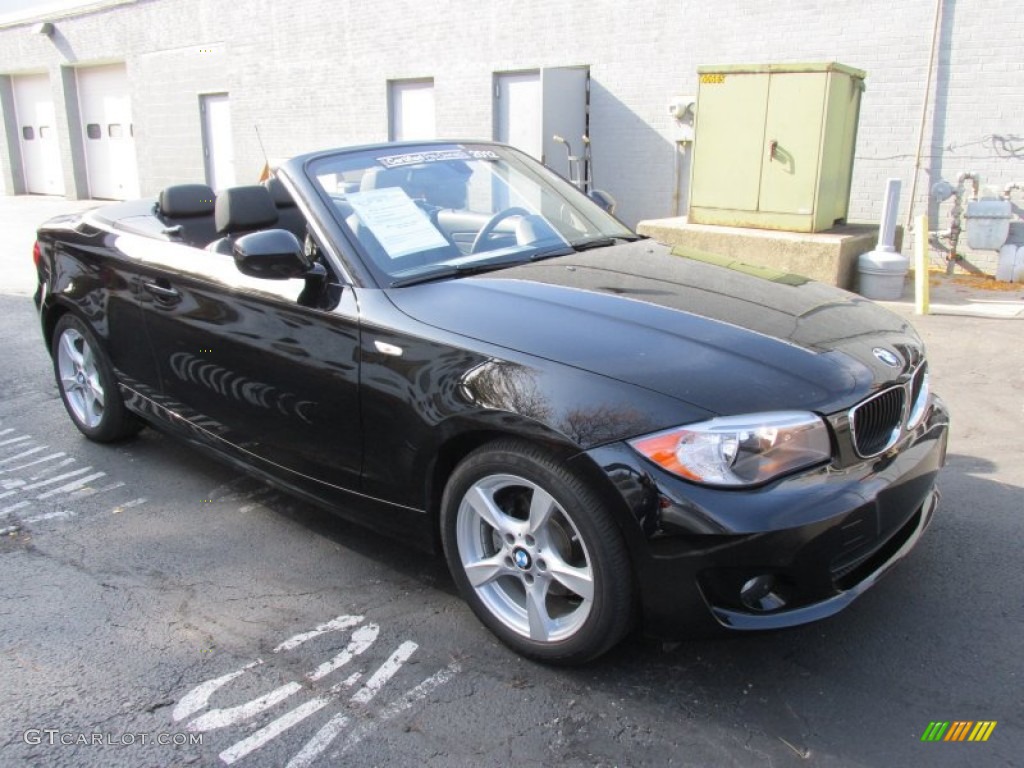 2012 1 Series 128i Convertible - Jet Black / Black photo #7