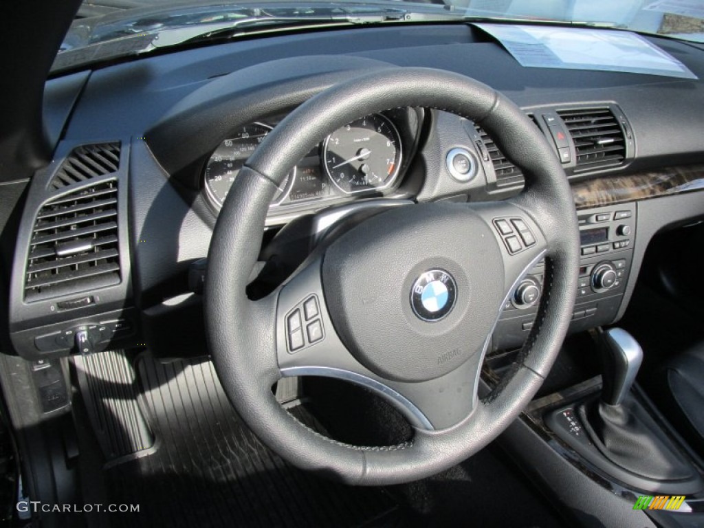 2012 1 Series 128i Convertible - Jet Black / Black photo #13