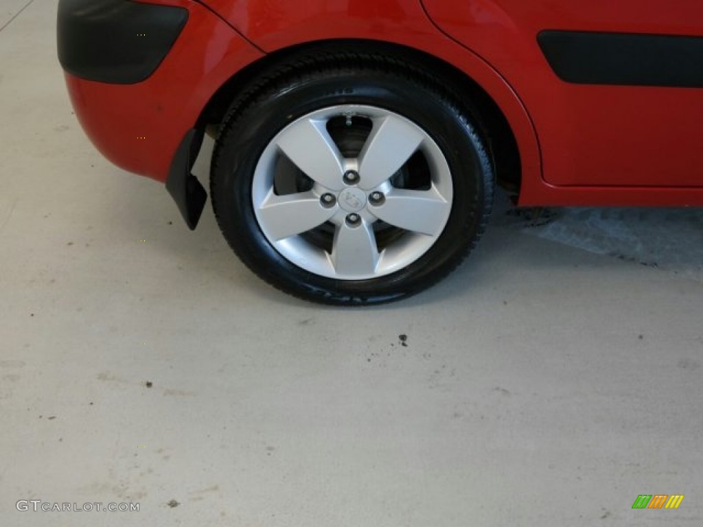 2008 Rio Rio5 SX Hatchback - Tropical Red / Gray photo #2