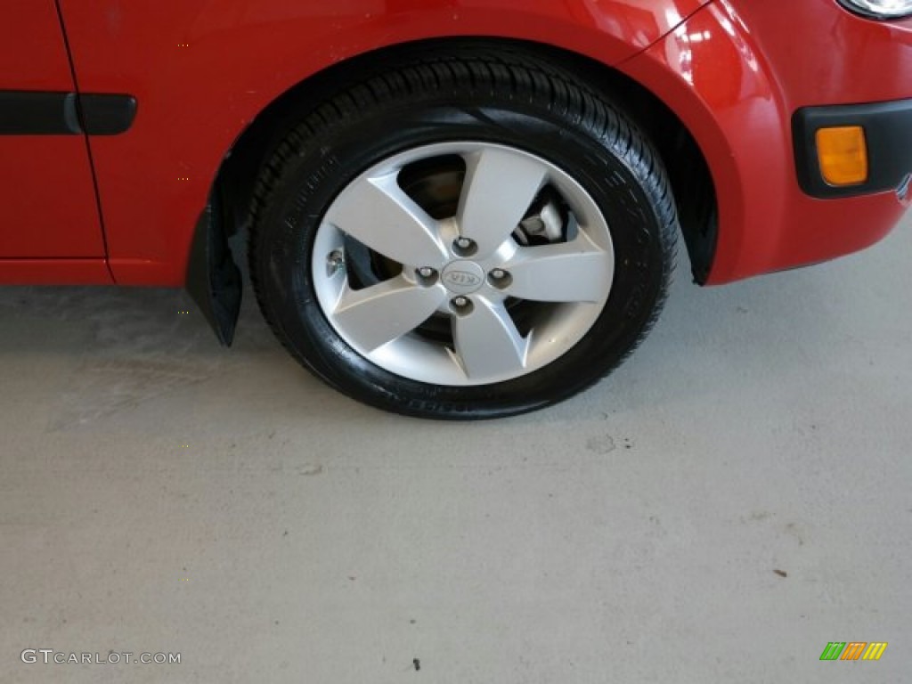 2008 Rio Rio5 SX Hatchback - Tropical Red / Gray photo #3