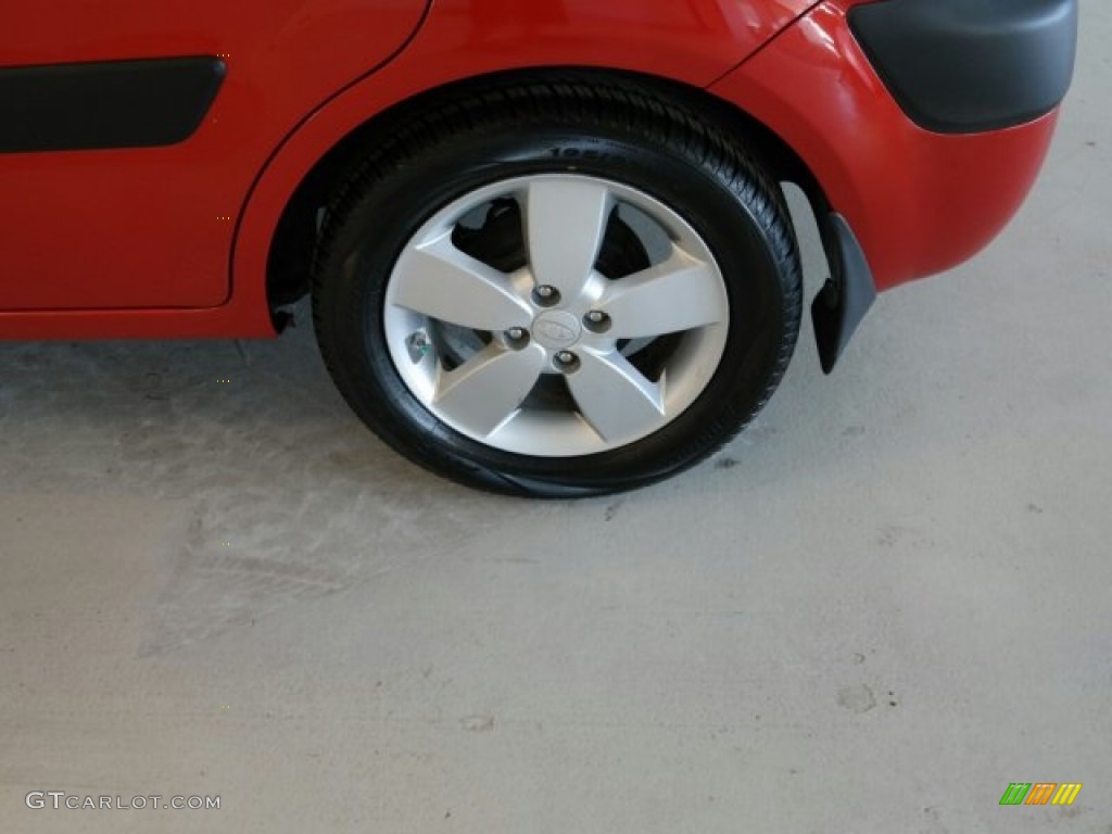 2008 Rio Rio5 SX Hatchback - Tropical Red / Gray photo #10