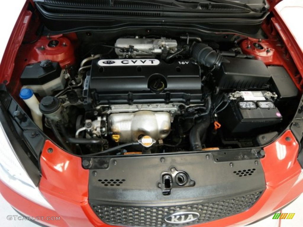 2008 Rio Rio5 SX Hatchback - Tropical Red / Gray photo #17