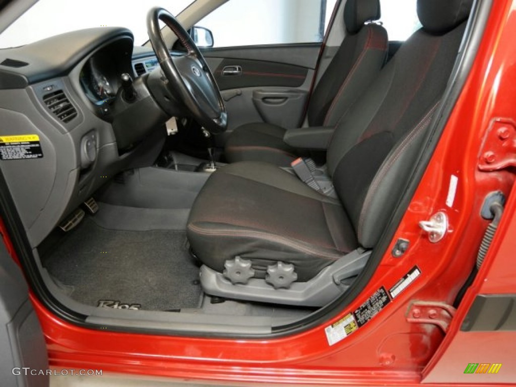 2008 Rio Rio5 SX Hatchback - Tropical Red / Gray photo #21