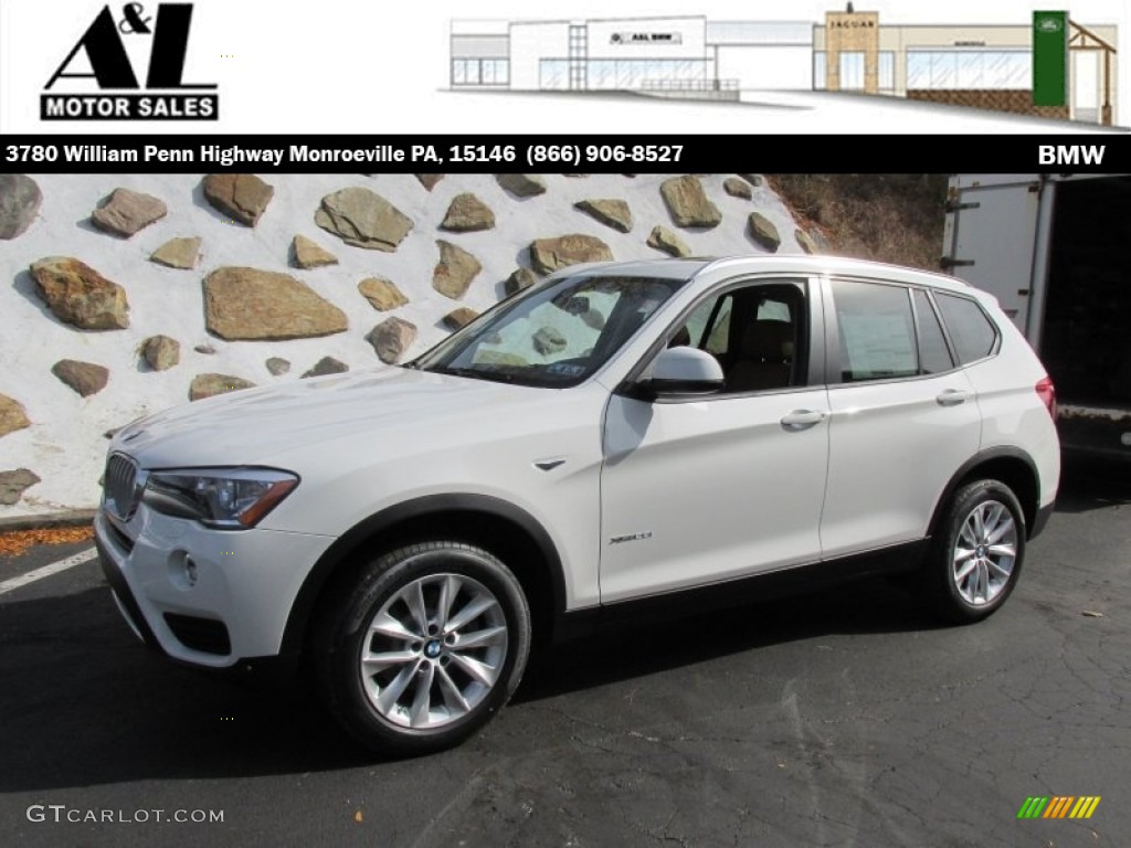 2015 X3 xDrive28i - Alpine White / Saddle Brown photo #1