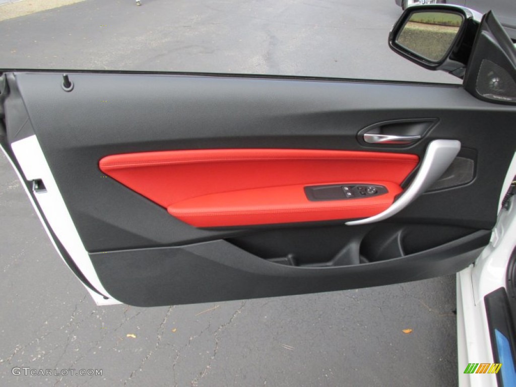2015 BMW 2 Series M235i xDrive Coupe Coral Red/Black Door Panel Photo #98515962