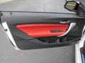 2015 BMW 2 Series Coral Red/Black Interior Door Panel Photo