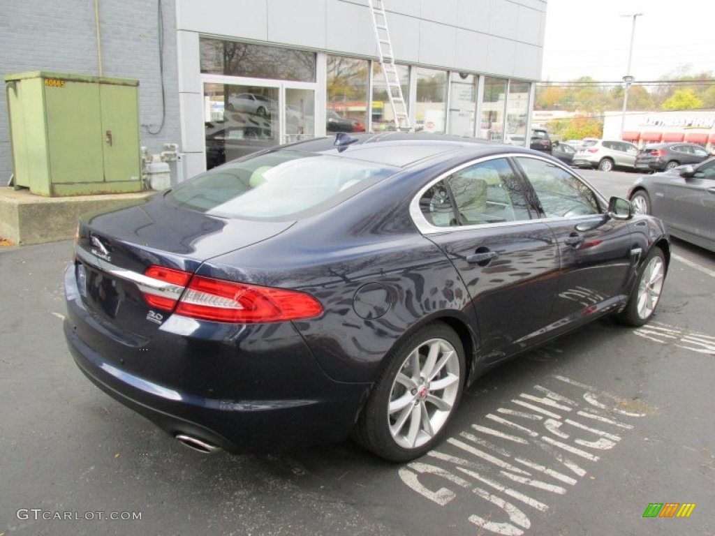 2015 XF 3.0 AWD - Dark Sapphire Metallic / Barley/Truffle photo #7