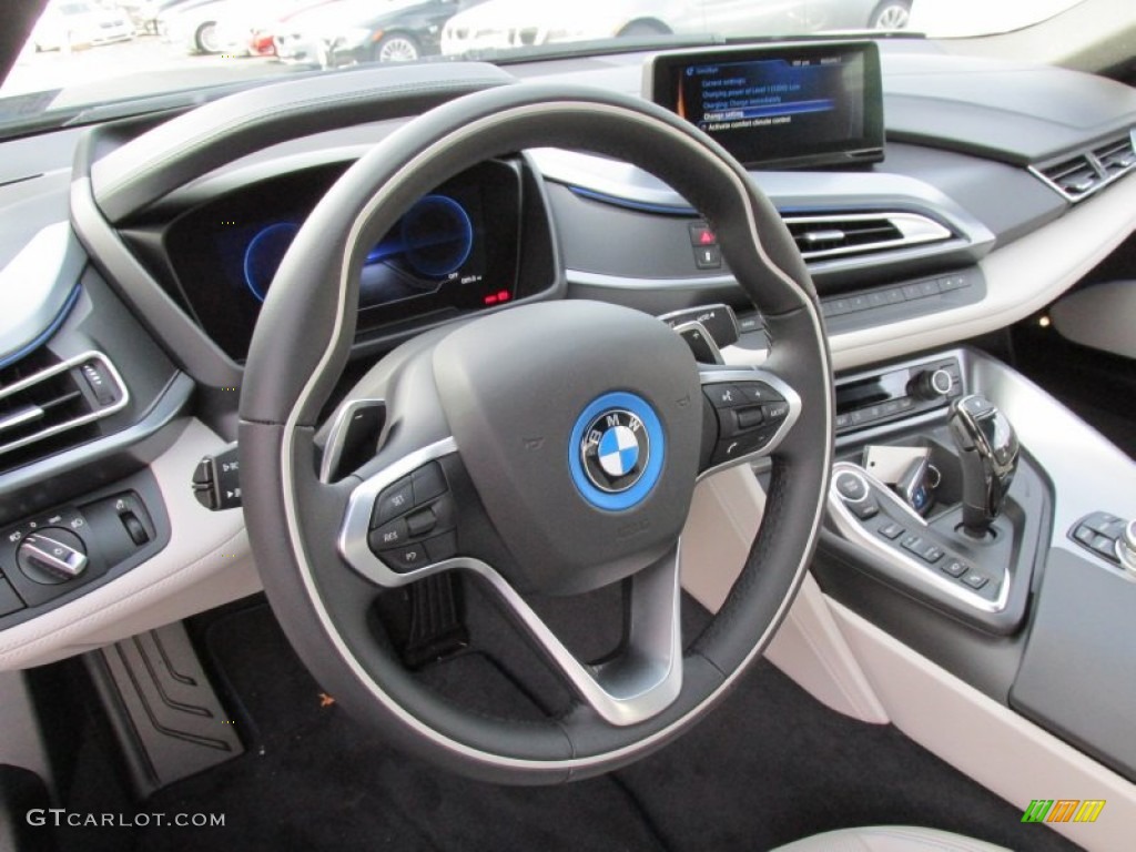 2014 BMW i8 Mega World Mega Carum Spice Grey Dashboard Photo #98518797