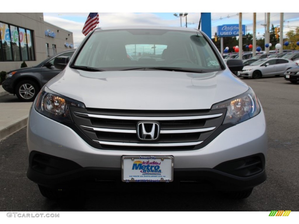 2013 CR-V LX AWD - Alabaster Silver Metallic / Gray photo #2