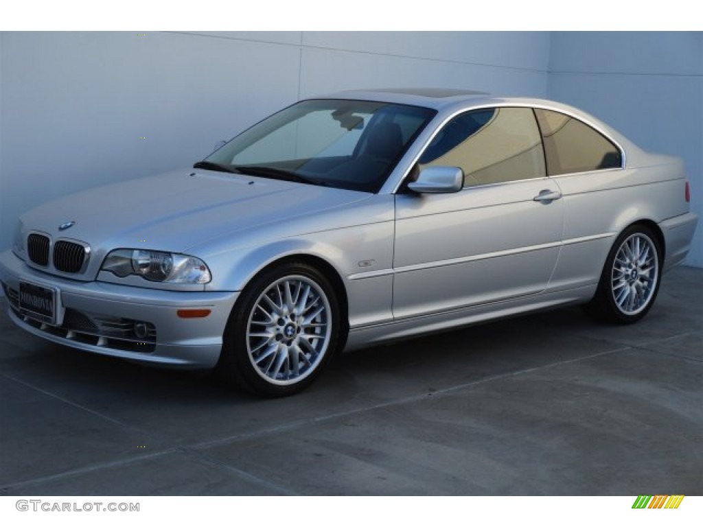 2003 3 Series 330i Coupe - Titanium Silver Metallic / Black photo #5