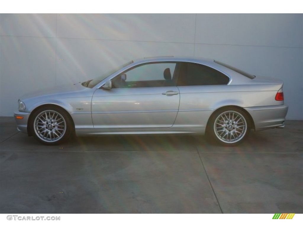 2003 3 Series 330i Coupe - Titanium Silver Metallic / Black photo #6