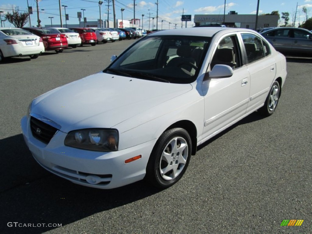 2004 Elantra GLS Sedan - Nordic White / Beige photo #2