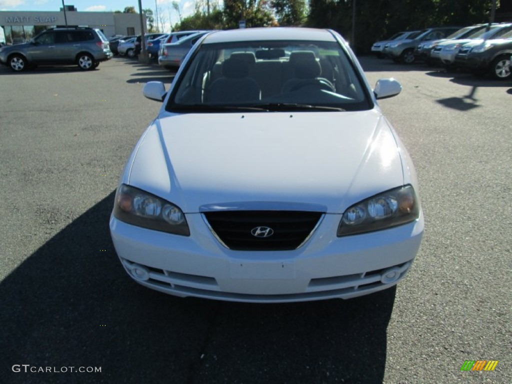 2004 Elantra GLS Sedan - Nordic White / Beige photo #3