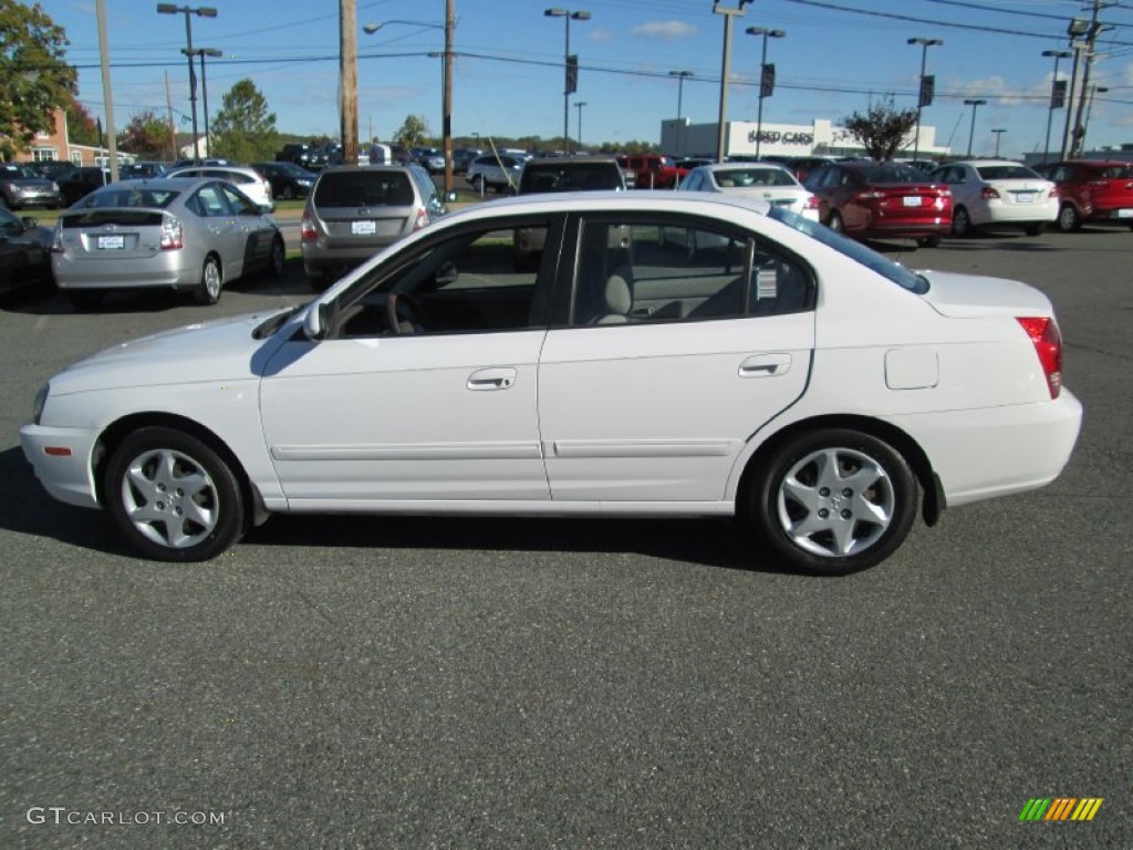 2004 Elantra GLS Sedan - Nordic White / Beige photo #9