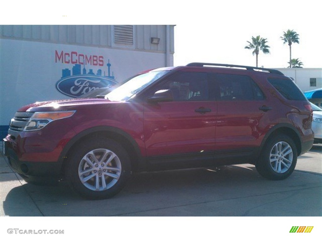 2015 Explorer FWD - Ruby Red / Medium Light Stone photo #1