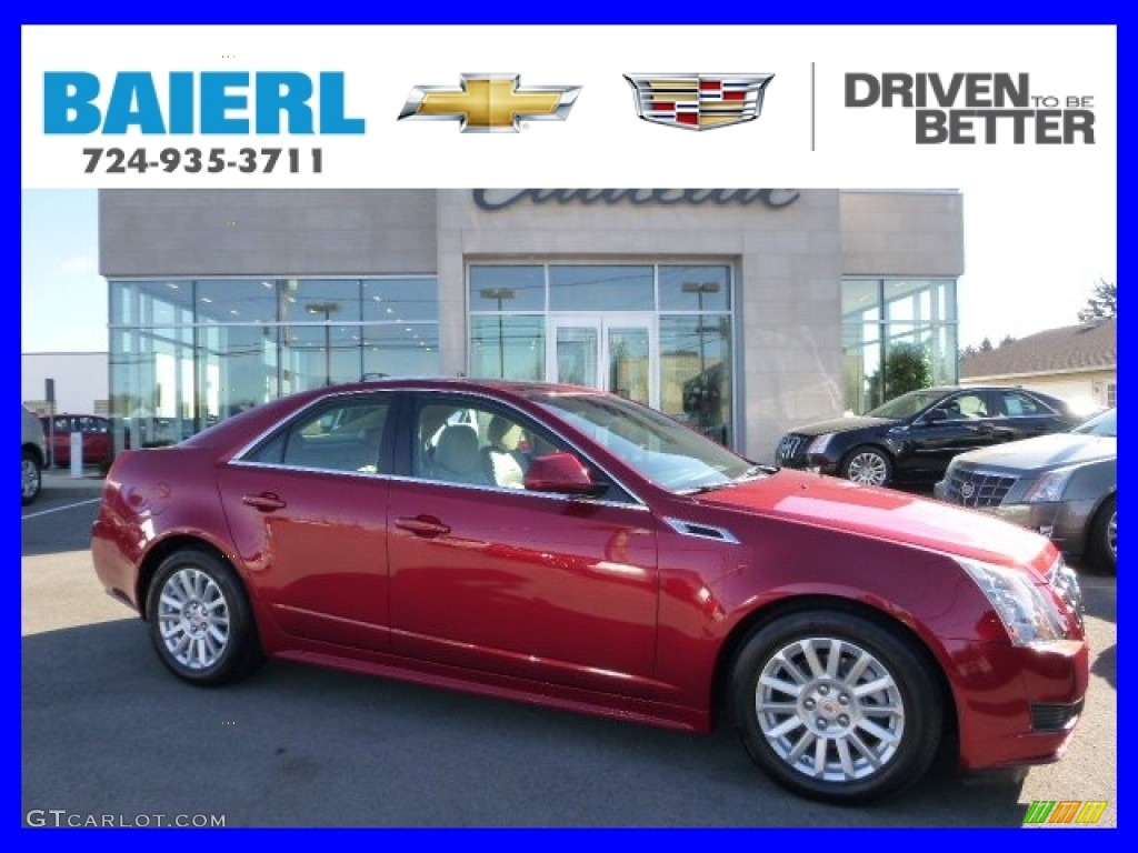 2012 CTS 4 3.0 AWD Sedan - Crystal Red Tintcoat / Cashmere/Cocoa photo #1